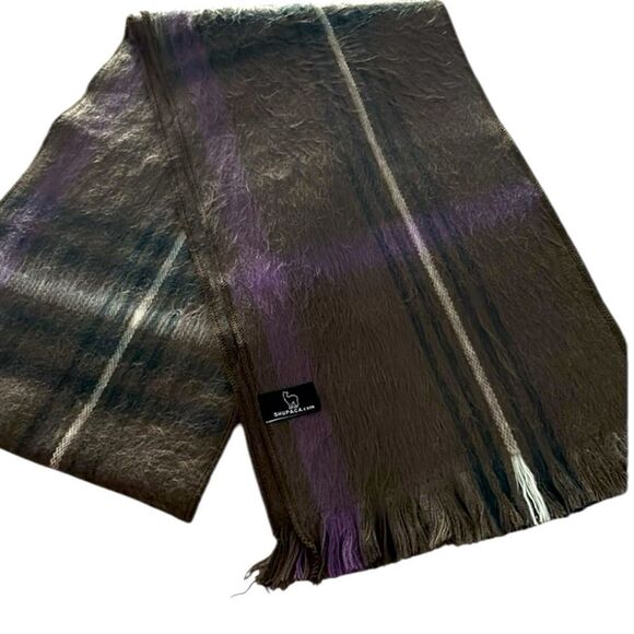 Shupaca Brushed Alpaca Stripe Unisex Scarf.. Ecuador - Picture 1 of 9